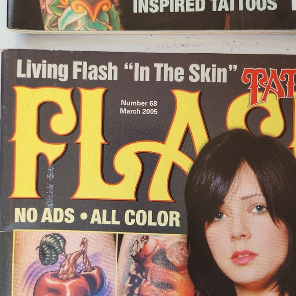 Vintage Y2K Flash Tattoo Magazine Lot Of 6 Magazines Womens Tattoos 2005 2006 - Picture 2 of 7